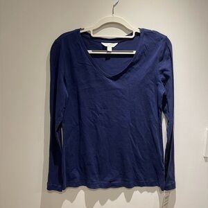 Charter Club Navy Long Sleeve Top